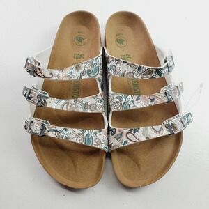 Birkenstock Women Sydney Florida Fresh Vegan Birko-Flor Paisley‎ Light Rose 40/9